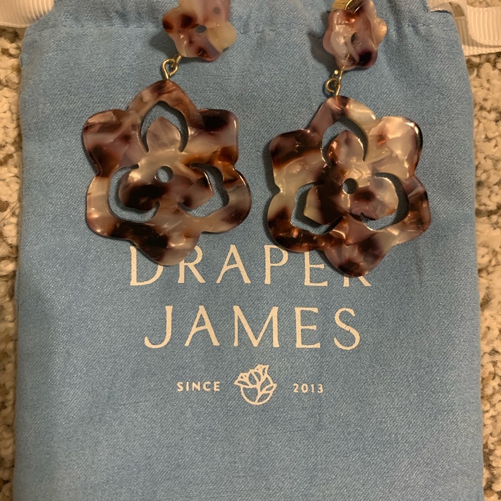 Draper James magnolia Flower drop Earrings